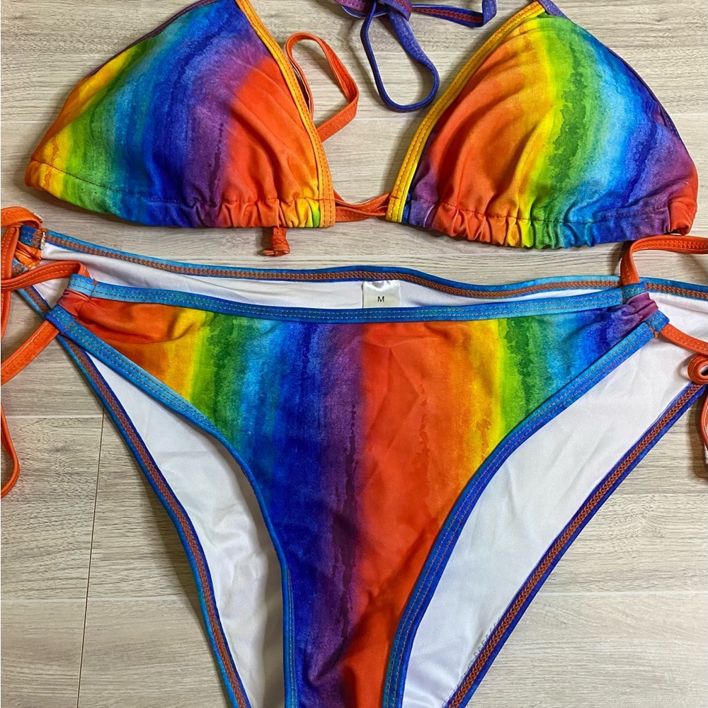 Rainbow Color 2 pc. Bikini Size Medium